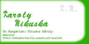 karoly mikuska business card